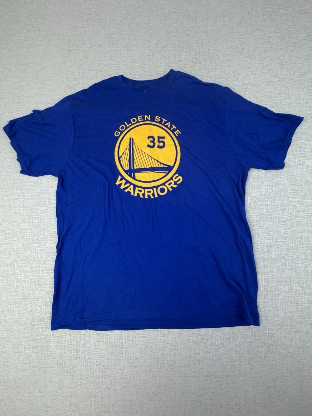 Golden State Warriors Kevin Durant #35 Fanatics T-Shirt Mens XL Blue NBA
